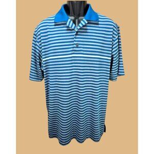 FootJoy Golf Mens Blue Striped Polo Large